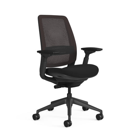 3D Microknit Scarlet; Adjustable Lumbar; Seat Cogent Connect Licorice; Frame Black