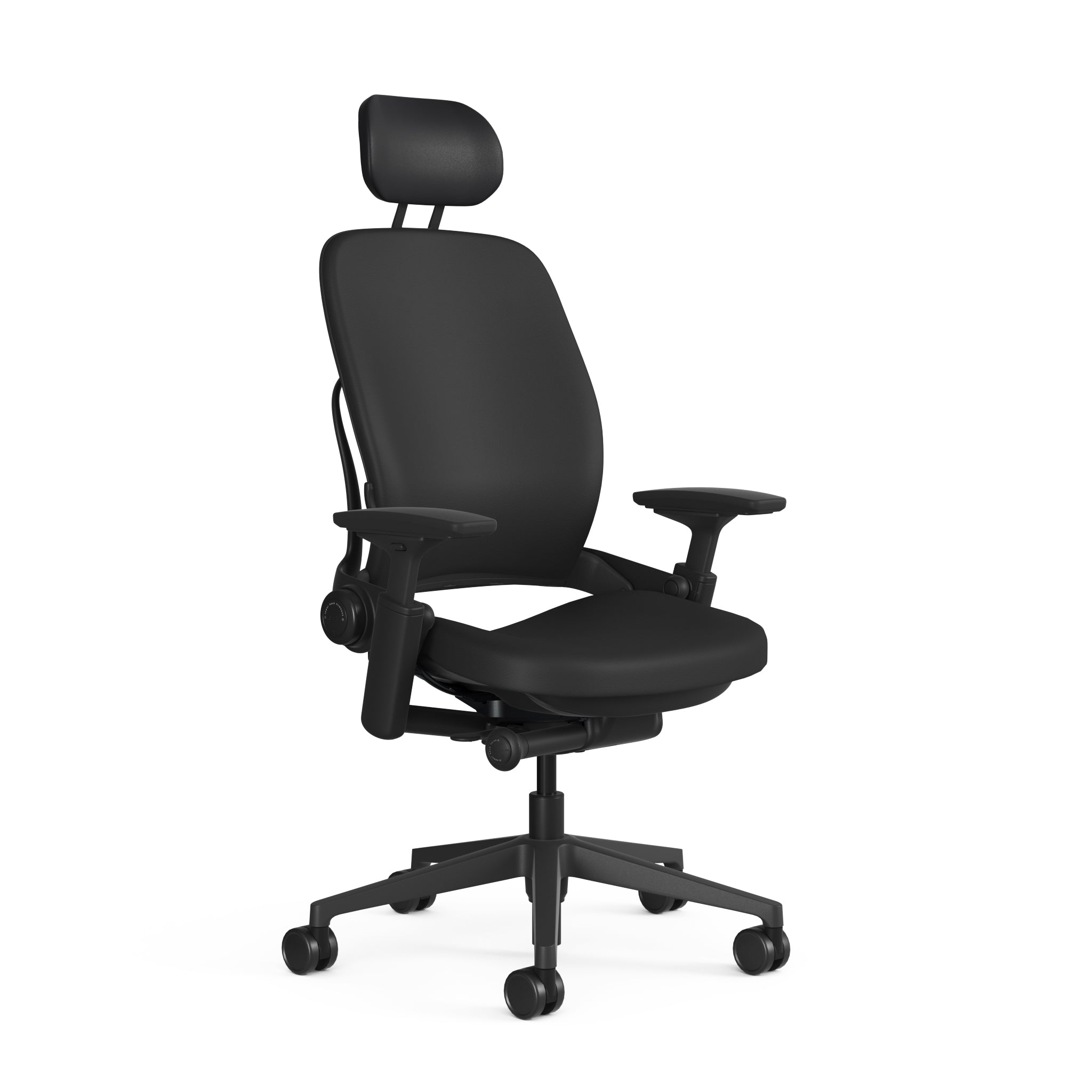 Upholstered Black Montana Leather/ Frame Black