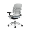Upholstered Back Era Blue Nickel; Seat Era Blue Nickel; Frame Platinum
