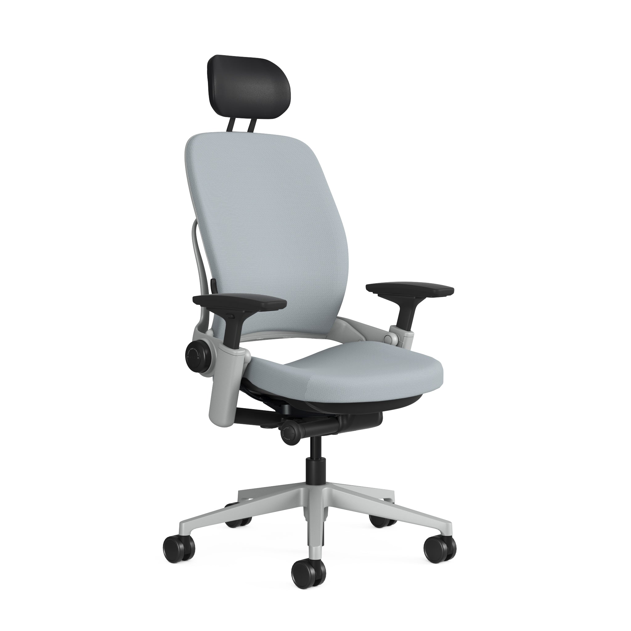 Upholstered Back Era Blue Nickel; Seat Era Blue Nickel; Frame Platinum