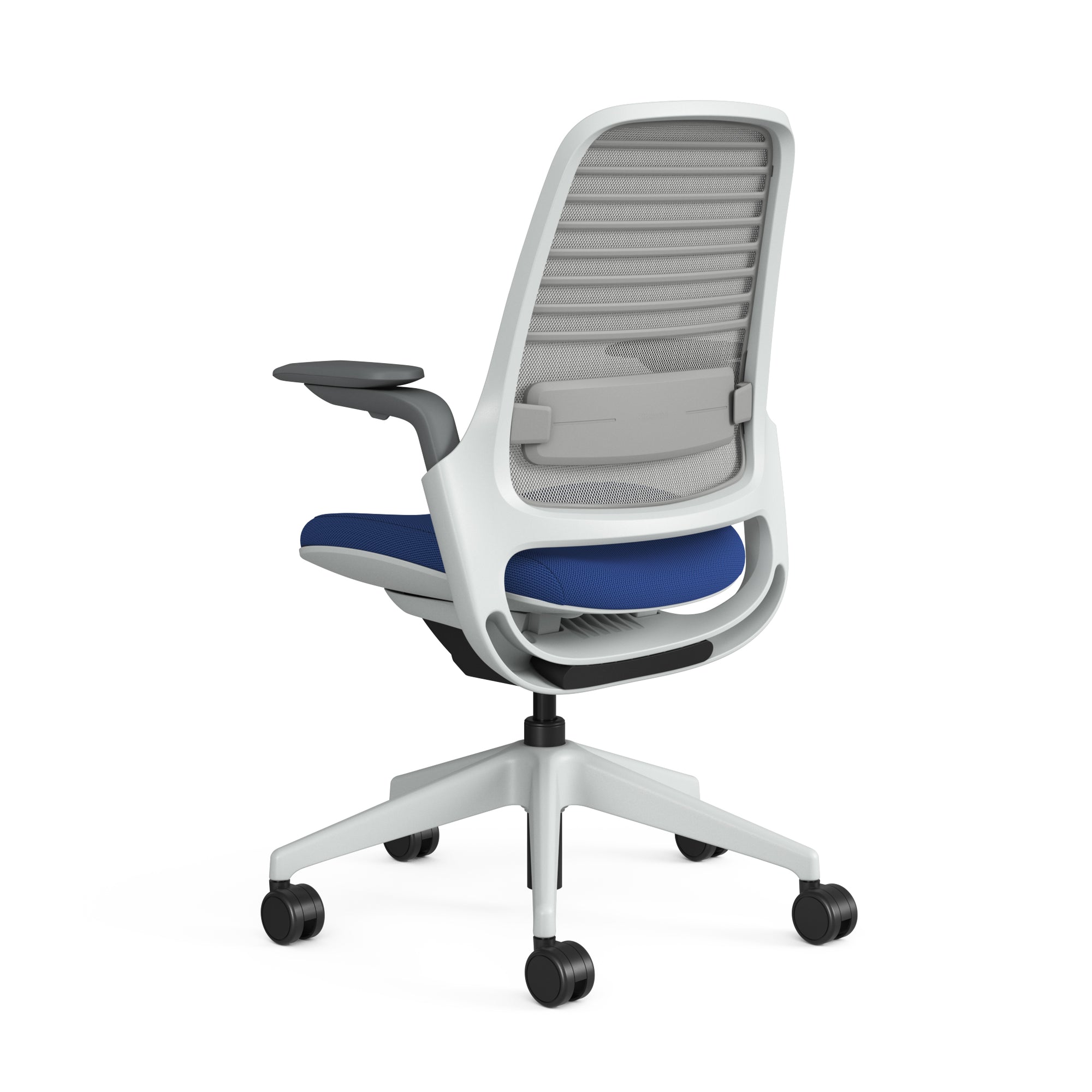 Meshback 3D Microknit Nickel; Seat fabric Cogent Royal Blue; Frame Seagull