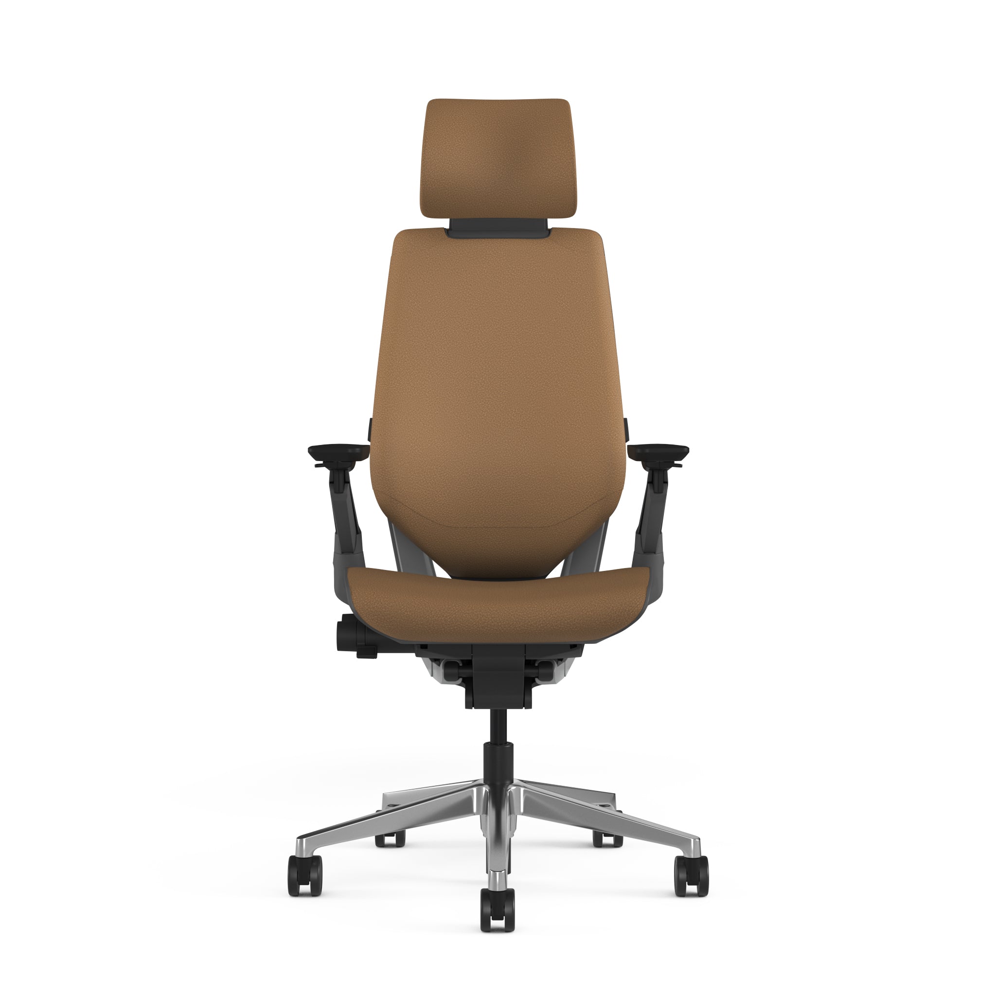 Mocha Montana Leather w/Polished Aluminum Base