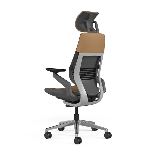 Steelcase Gesture - Ergonomic Office + Gaming Chair - Mocha Montana Leather w/Aluminum Base No headrest - Steelcase Hong Kong