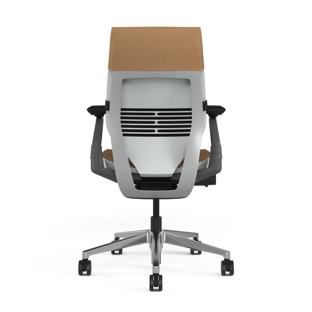 Steelcase Gesture - Ergonomic Office + Gaming Chair - Mocha Montana Leather w/Aluminum Base No headrest - Steelcase Hong Kong