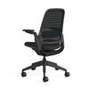 Meshback 3D Microknit Licorice; Seat fabric Otto Charcoal; Frame Black