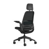 Meshback 3D Microknit Licorice; Seat fabric Otto Charcoal; Frame Black