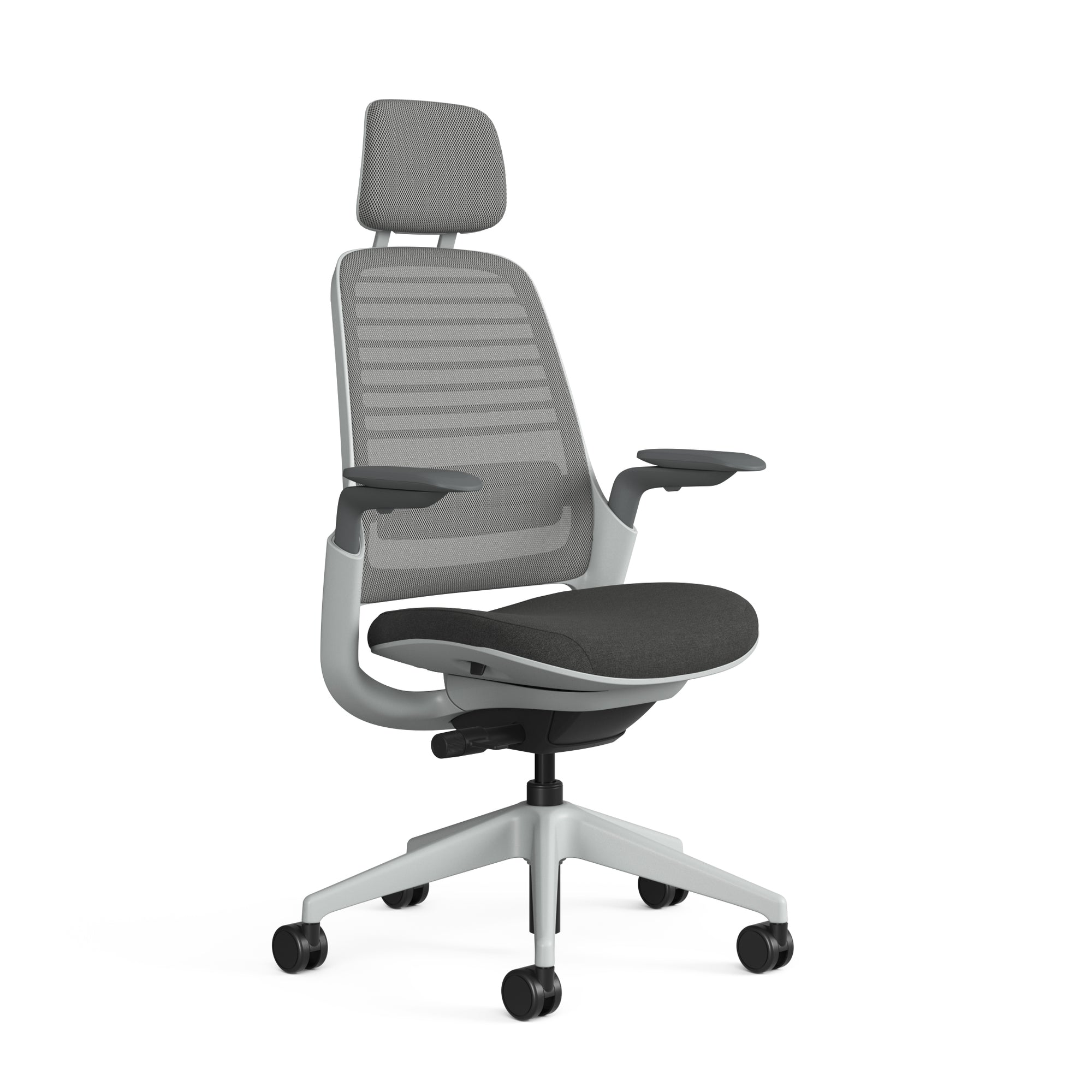 Meshback 3D Microknit Nickel; Seat fabric Otto Ash; Frame Seagull