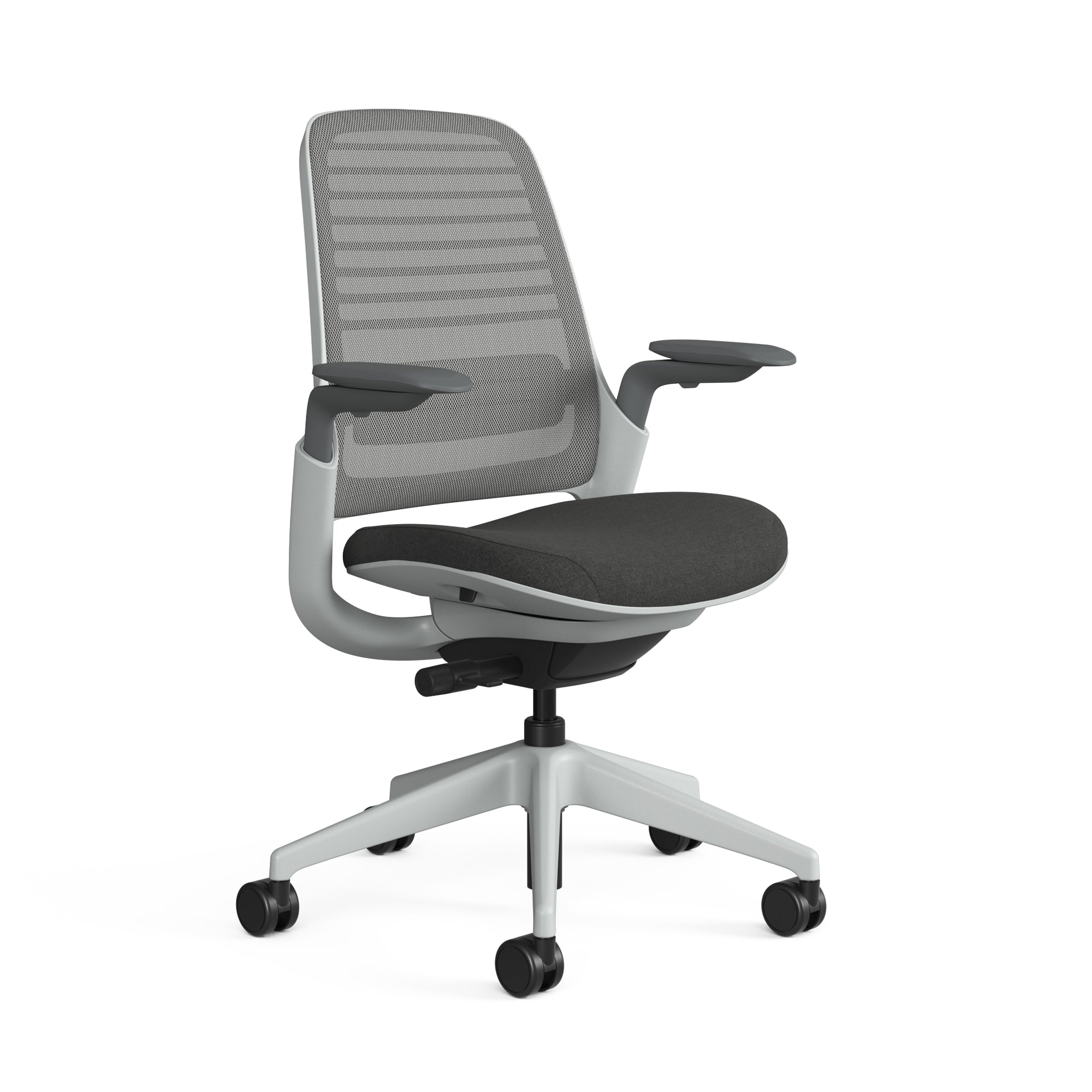 Meshback 3D Microknit Nickel; Seat fabric Otto Ash; Frame Seagull