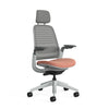 Meshback 3D Microknit Nickel; Seat fabric Otto Coral; Frame Seagull