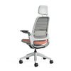 Meshback 3D Microknit Nickel; Seat fabric Otto Coral; Frame Seagull