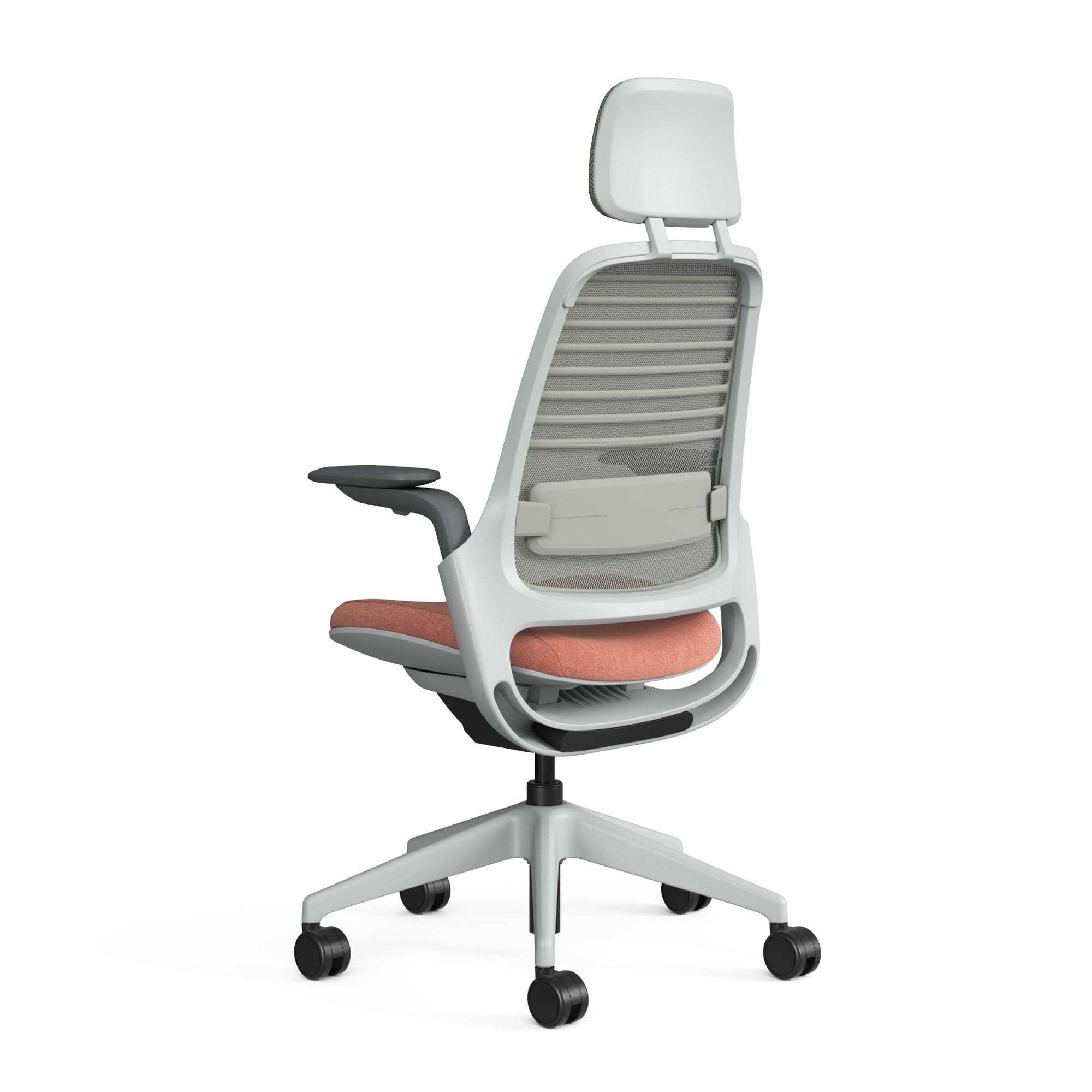 Meshback 3D Microknit Nickel; Seat fabric Otto Coral; Frame Seagull