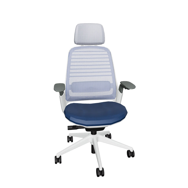 Meshback 3D Microknit Nickel; Seat fabric Cogent Royal Blue; Frame Seagull