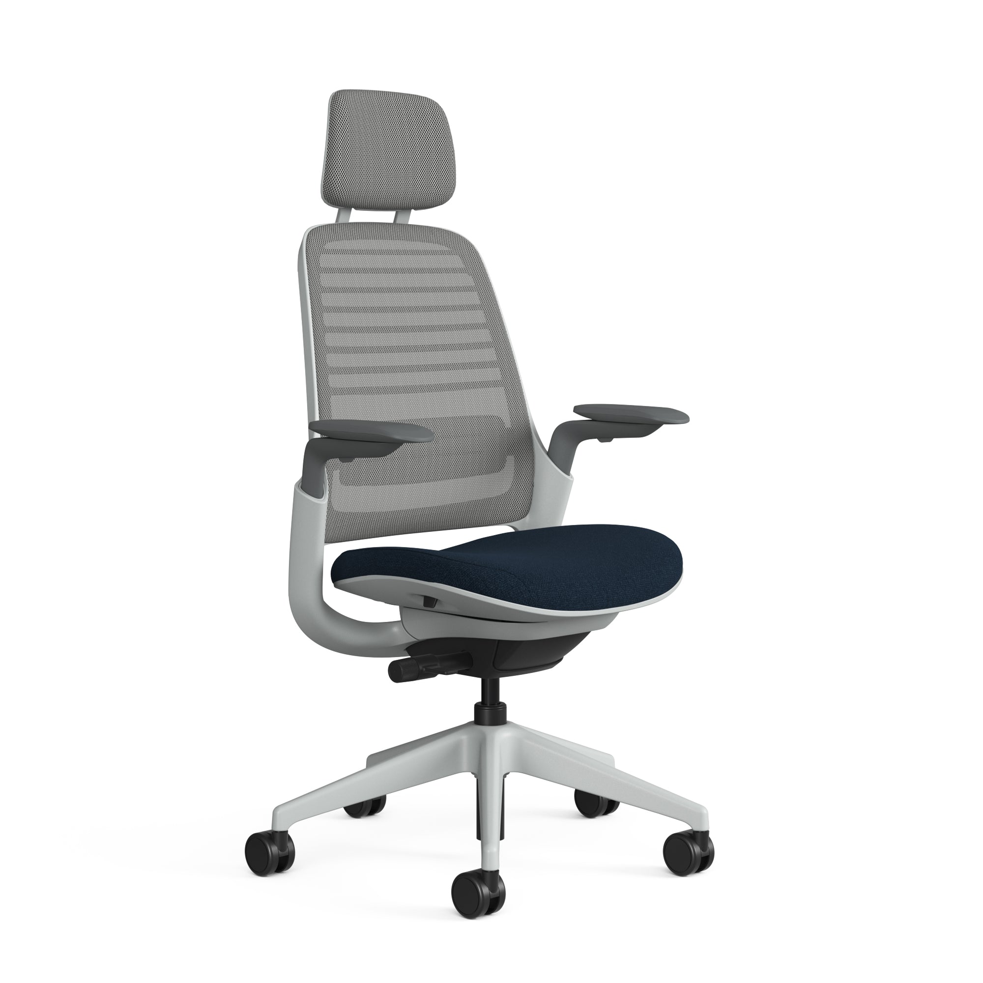 Meshback 3D Microknit Nickel; Seat fabric Cogent Royal Blue; Frame Seagull