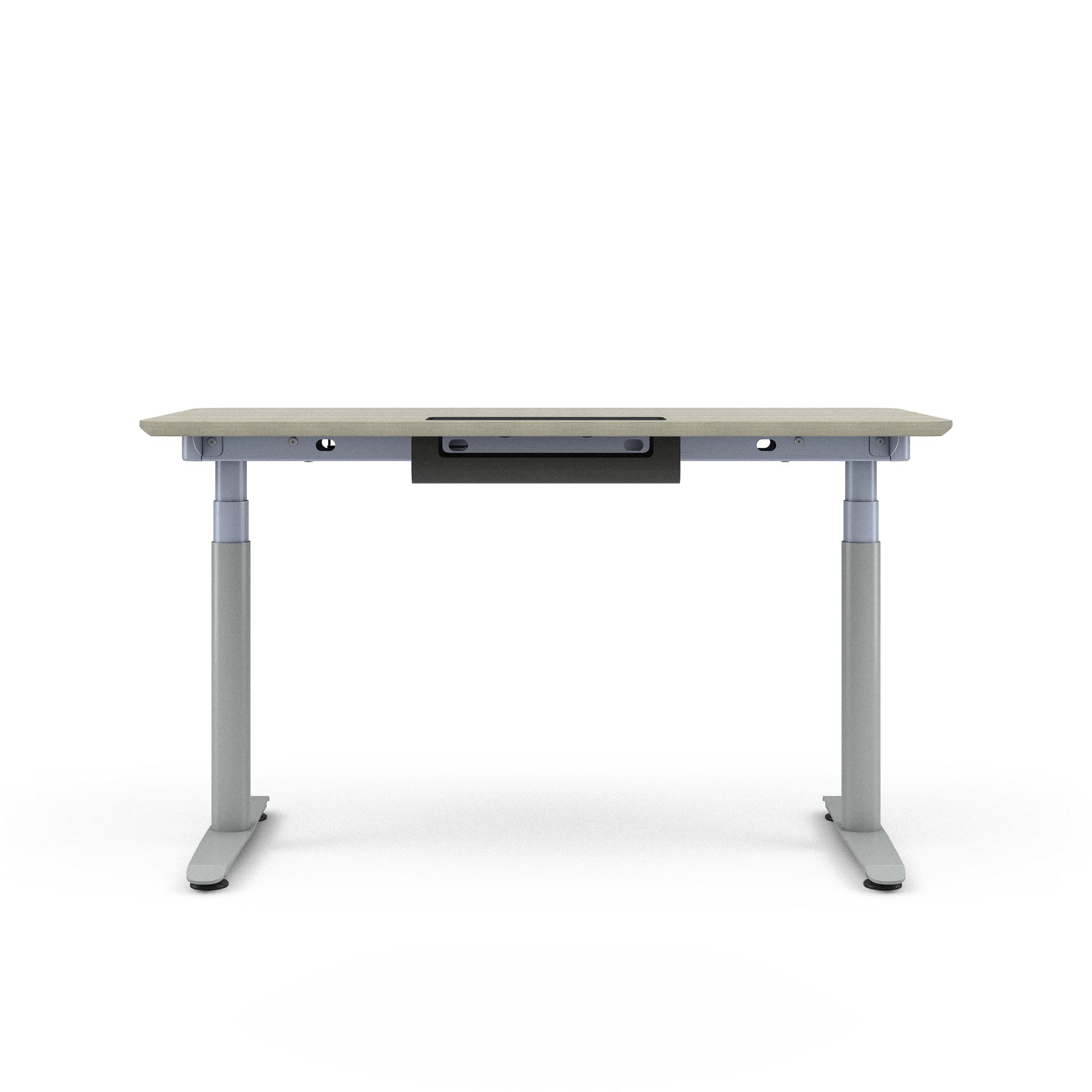 Grey Oak Top with Chamfered Edge; Cloud + Platinum Base