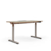 Grey Oak Top with Chamfered Edge; Matte Copper + Nickel Base
