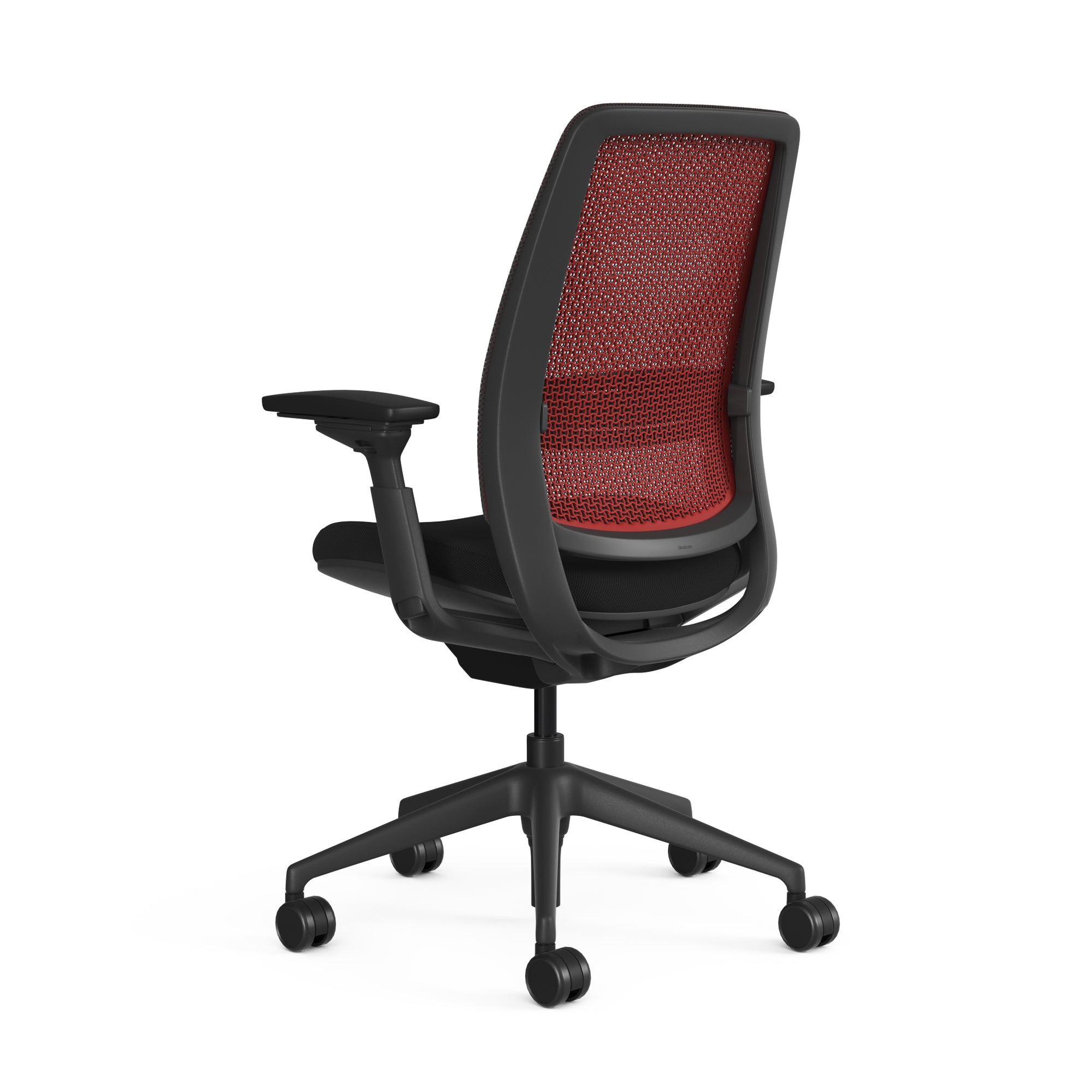 3D Microknit Scarlet; Adjustable Lumbar; Seat Cogent Connect Licorice; Frame Black