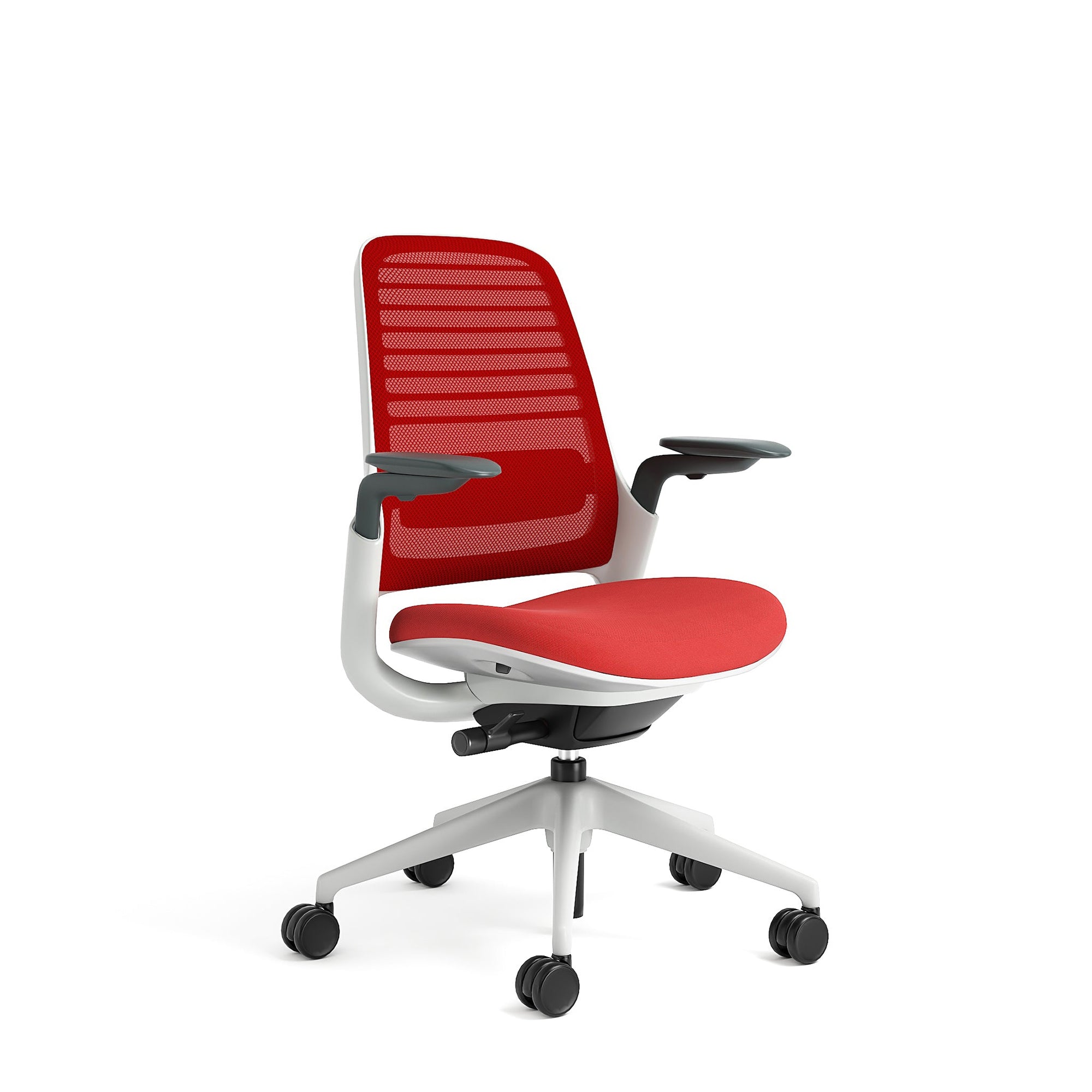 Meshback 3D Microknit Scarlet; Seat fabric Cogent Scarlet; Frame Seagull
