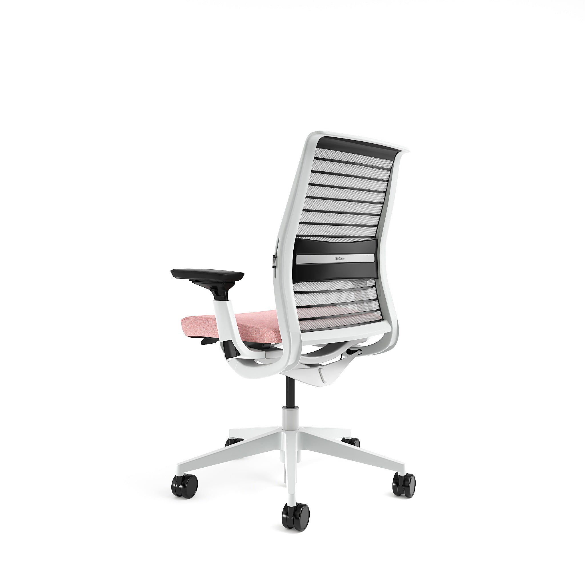 Mesh back 3D Knit Nickel; Seat fabric Otto Coral; Frame Seagull